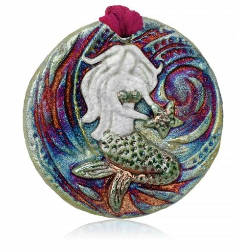 Best reviews of 🥰 Raku Potteryworks Mermaid Medallion Ornament From Raku Pottery New Arrivals! ⭐ 3 Raku Potteryworks Mermaid Medallion Ornament From Raku Pottery New Arrivals!