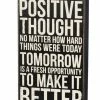 Primitives By Kathy Box Signs Always End The Day With A Positive Thought No Matter How Hard Things Were Today - Tomorrow Is A Fresh Opportunity To Make It Better Box Sign