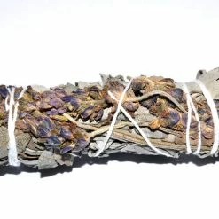 New Age Imports White Sage & Purple "Royal" Lavender Flower Smudge Stick Smudging Tools & Accessories