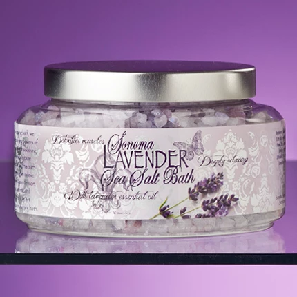 Best Pirce 💯 Lavender Sea Salt Bath Salts ~ Sonoma Lavender Luxury Spa Gifts Bath & Body ⌛ 3 Lavender Sea Salt Bath Salts ~ Sonoma Lavender Luxury Spa Gifts Bath & Body