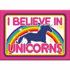 NMR I Believe In Unicorns Flat Magnet