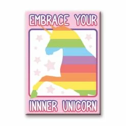 NMR Embrace Your Inner Unicorn Flat Magnet