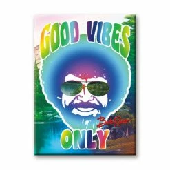 NMR Good Vibes Only Bob Ross Flat Magnet