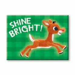 NMR Holiday Movies Shine Bright Rudolph The Red-Nosed Reindeer Flat Magnet