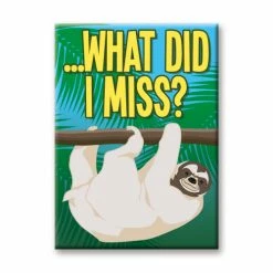 NMR Sloths What Did I Miss? Sloth Flat Magnet