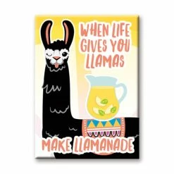 NMR When Life Gives You Llamas Make Llamanade Llama Flat Magnet