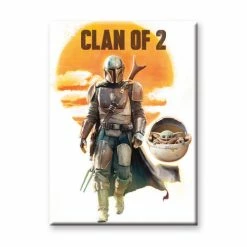 NMR Clan Of 2 The Mandalorian And The Child Star Wars Flat Magnet